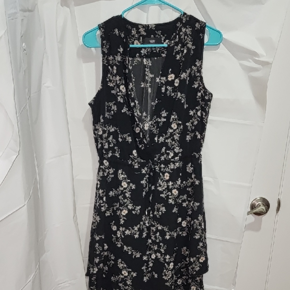 Floral Black Dress